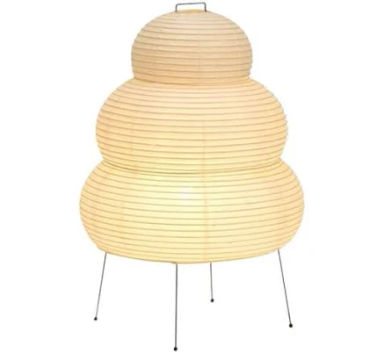 Akari Table Lamp Akari 24N: ∅ 15.7′′ x H 22.8′′ / Dia 40cm x H 58cm / White / US plug