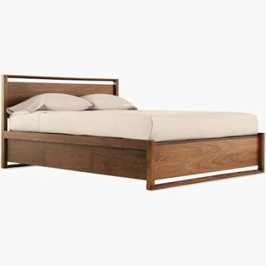 Matera Bed, with Storage, Walnut, Full at Design Within Reach