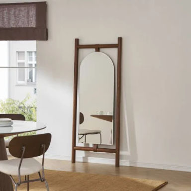 Brown Wooden Floor Mirror | Aurora by Castlery