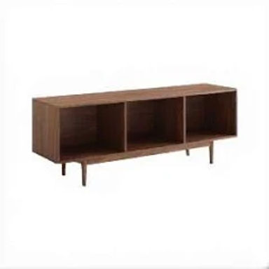 Crosley Liam Record Storage Console Cabinet Large,Walnut