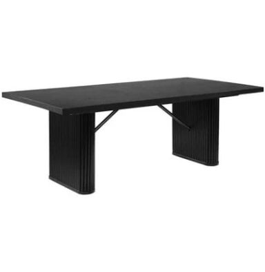 Coaster Catherine Rectangular Double Pedestal Dining Table Black