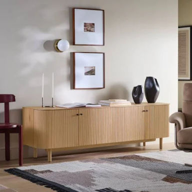 Ellington 68" Media Console, Blonde, West Elm
