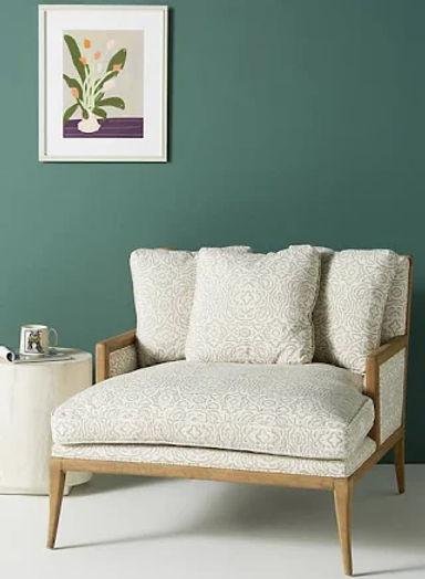 Florence Chaise by Anthropologie in Beige