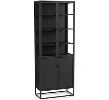 Casement Black Tall Cabinet