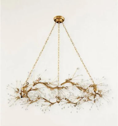 John-Richard Collection Waving 12-Light Quartz Chandelier - Gold