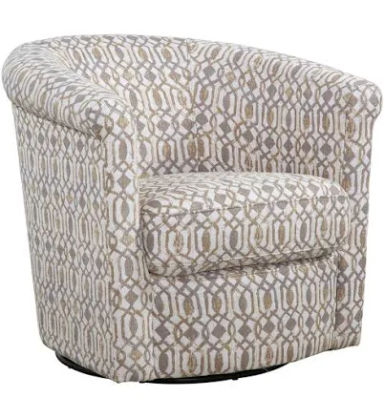 Winston Porter Pinehill Swivel Barrel Chair, Black