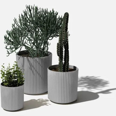 Veradek Demi Series Round Planter Set of 3 Color: Gray
