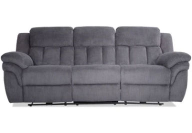 Trevor Gray 90'' Power Reclining Sofa with USB & USB-C Ports | Transitional Sofas & Couches Polyester by Bob's Discount Furniture