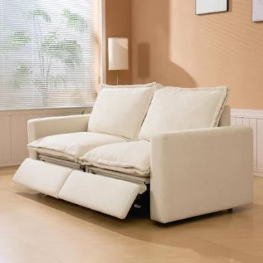Flexispot Cloud Loveseat Sleeper Sofa, 81.5" Power Reclining Loveseat Comfy Cloud Couch, Chenille Sectional Power Recliner Sofa w/USB Port, Wall