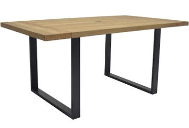 Origin 21 Clairmont Rectangle Outdoor Dining Table 38-in W x 66-in L with Umbrella Hole