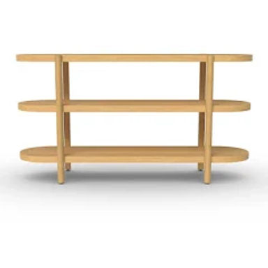32" Portola Hills 3 Shelf Horizontal Bookcase Natural: Threshold Designed w/Studio McGee, Wood Veneer, Metal Hardware