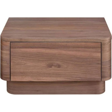 Round Off Nightstand - Walnut