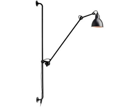 DCW Editions Lampe Gras N°214 Wall Sconce in Black