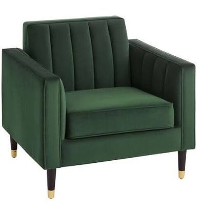 Leanna Channel Tufted Velvet Club Chair by World Market