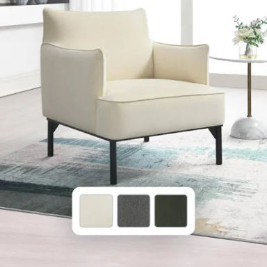 Abbyson Gatsby Fabric Accent Chair - Ivory