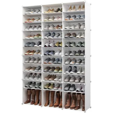 MAGINELS 72 Pairs Shoe Rack Organizer,Shoes Storage Cabinet,Shoe Closet Storage Organizer System,Large Tall Shoes Shelves for Living Room,Closet