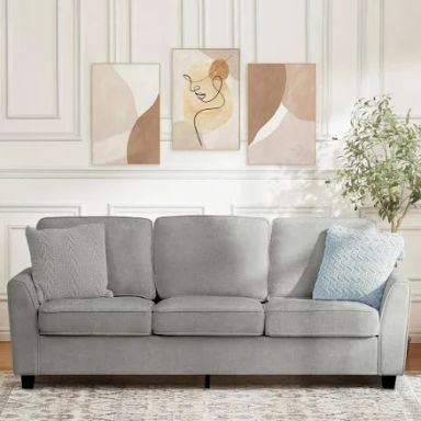 3 Seater Sofa Couch Oversized Modern Chenille 83 inch Couch, Comfy Deep Seat Lounge Loveseat for Living Room Furniture, Washable Cozy Cloud Sofa for