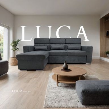 Luca Kensington Fabric Corner Sofa Bed | Heavenly Sleep
