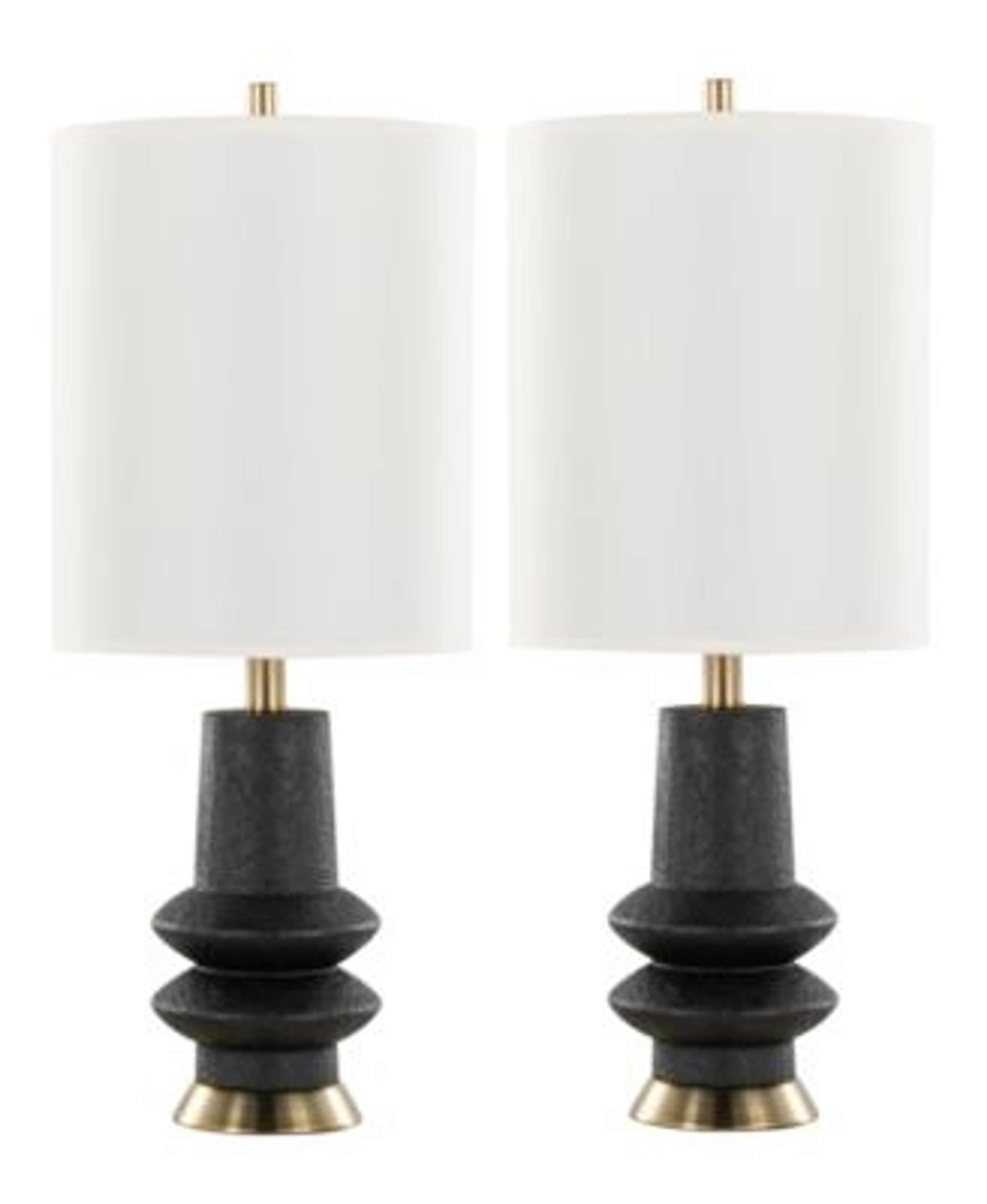 Lloyd 26" Polyresin Contemporary Table Lamps Set of 2