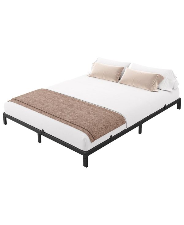 Homfan 6 Inch Metal Platform Bed Frame with Under-Bed Storage, Headboard Mount Holes, No Box Spring Needed, Multiple Sizes