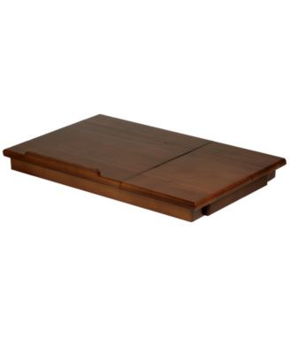 Alden Lap Desk, Flip Top with Drawer, Foldable Legs