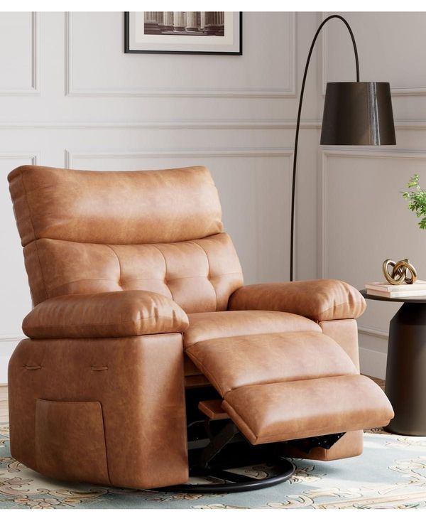 gaomon Oversized Recliner Chair with Massage & Heat, 360degree(s) Swivel Rocking Chair with Remote Control - Comfortable Accent Chair for Living Room