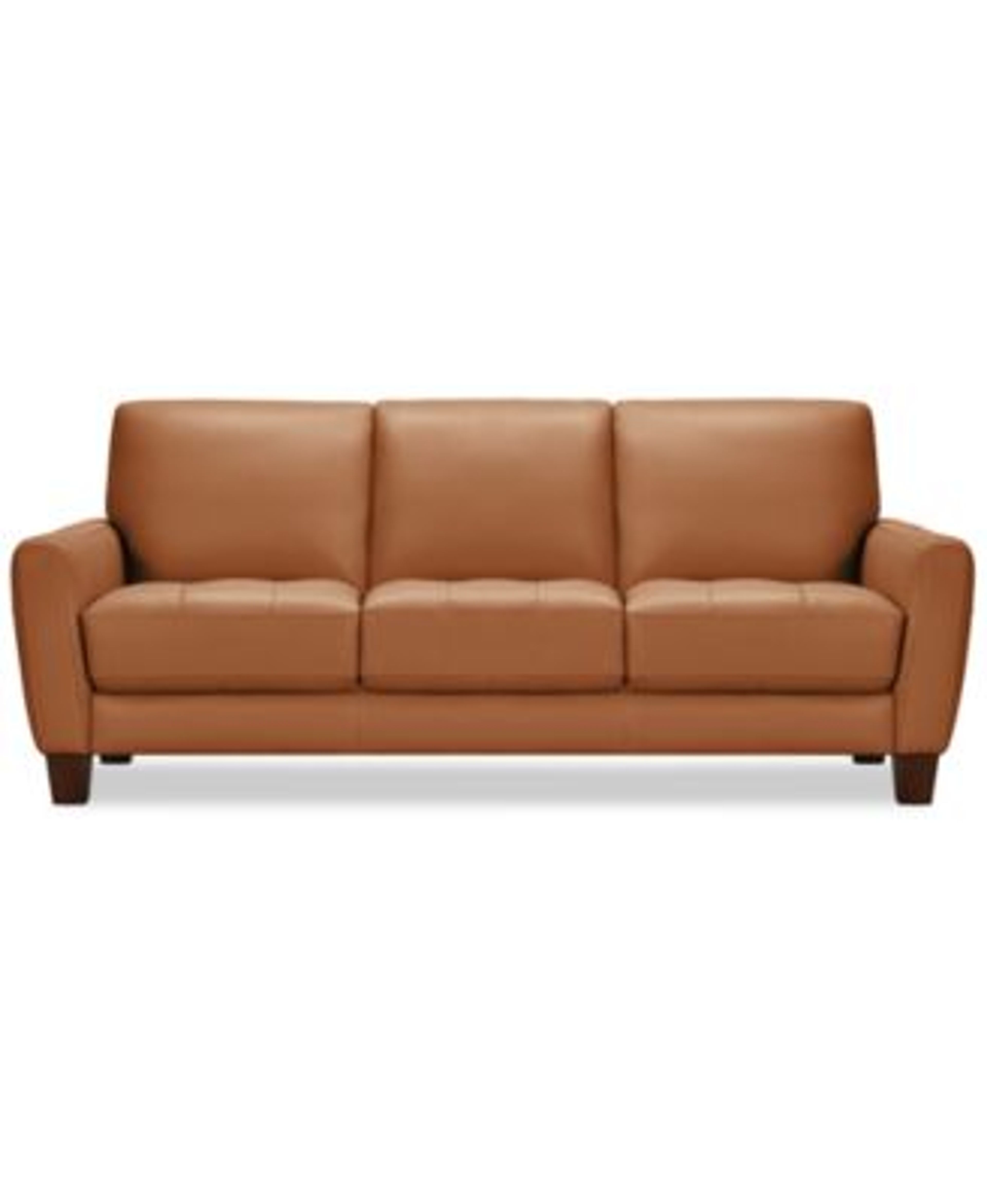Galligher 82-Inch Leather Sofa: Luxurious Tufted Comfort