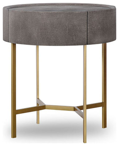 Moda Nightstand Faux Shagreen, Set of 2