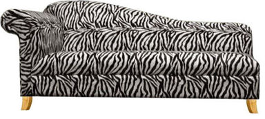 Cleopatra Chaise Lounge Sofa, Zebra Print
