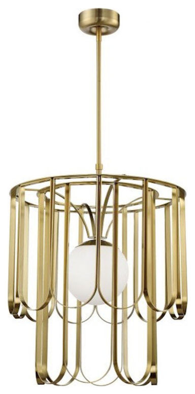 Craftmade Melody 1 Light 25" Pendant, Satin Brass
