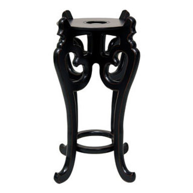 22" Tall Rosewood Fishbowl Stand, Size 8.5"