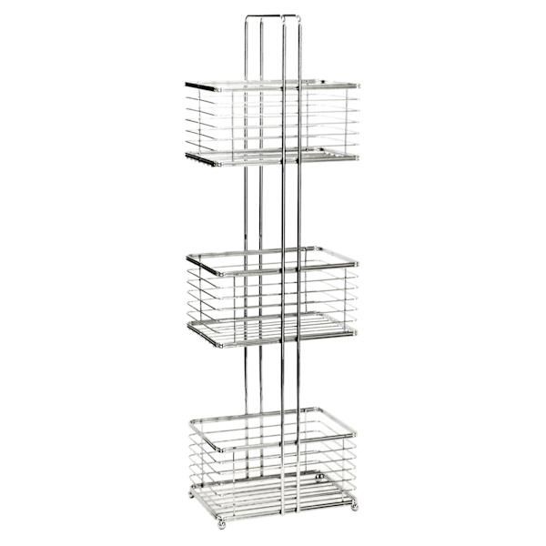 3-Tier Manhattan Grey Metal Wire Storage Stand, Silver, sold by At Home