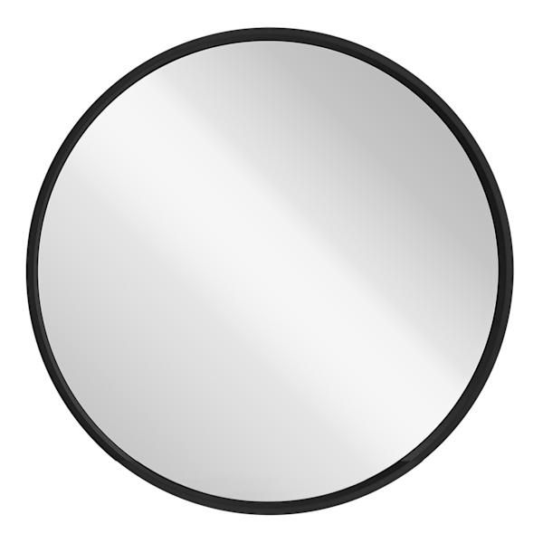 Black Wooden Round Wall Mirror, 28 At Home