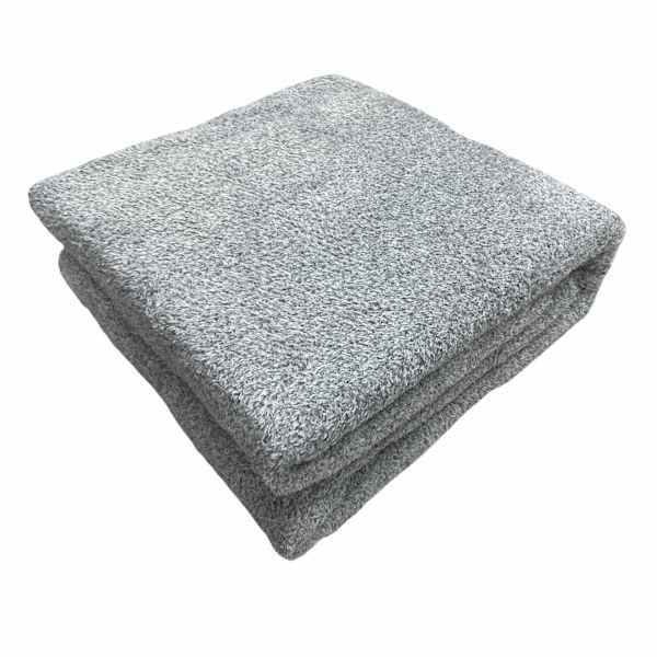Dark Grey Cozy Plush Throw Blanket, Polyester