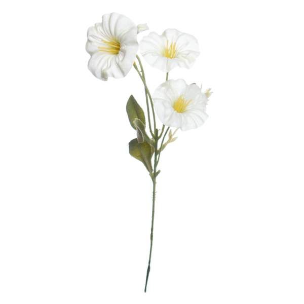 White Morning Glory Pick, 12", Polyester, sold by At Home