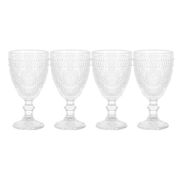 Clear Wine Goblets Set 4 Circa At Home, Glass