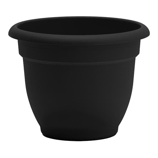 Ariana Black Outdoor Planter At Home, Plastic