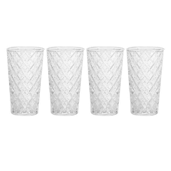Axis Set Of 4 Clear Highball Glasses, 14Oz, sold by At Home