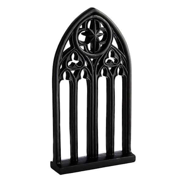 Gothic Arch Halloween Decor At Home, Black, Wood