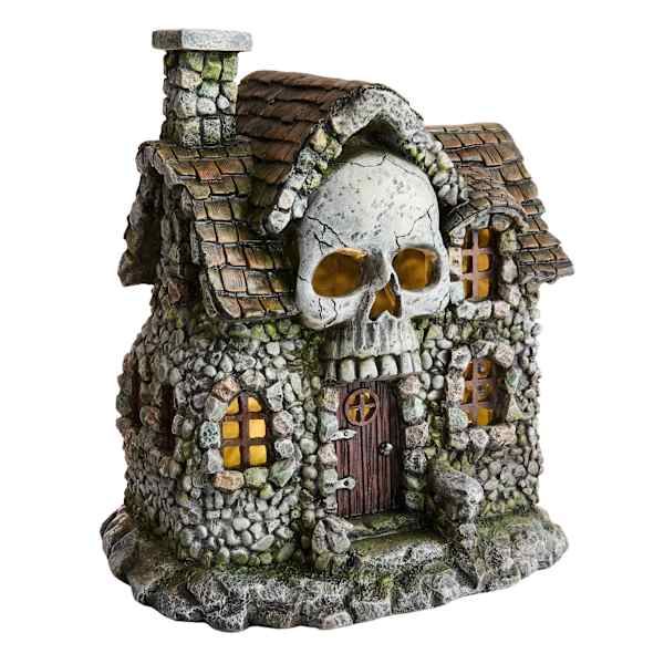 Led Haunted Skull House Decor At Home, Natural, Resin