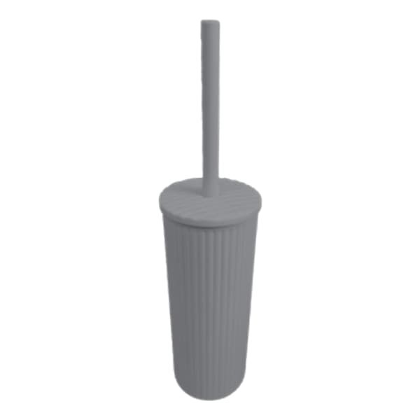 Fluted Toilet Bowl Brush, Grey, Plastic, sold by At Home