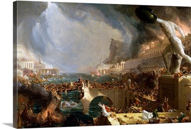 The Course Of Empire - Destruction Stretched Canvas Print