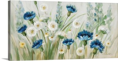 Fleurs Des Champs Crop Stretched Canvas Print