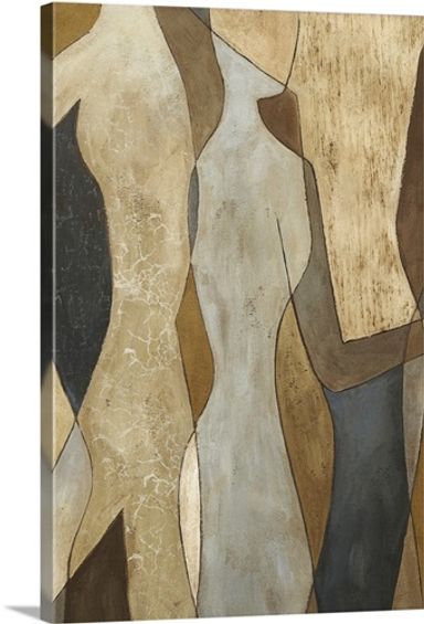 Figure Overlay II Stretched Canvas Print