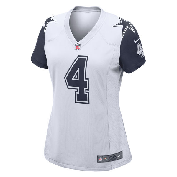Nike Women's NFL Dallas Cowboys (Dak Prescott) Game Football Jersey in White | 67NWDC2A7RF-2LA