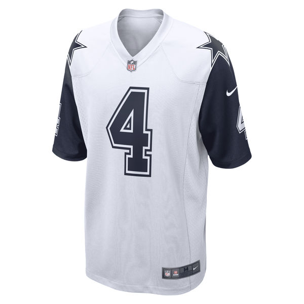 Nike Men's NFL Dallas Cowboys (Dak Prescott) Game Football Jersey in White | 67NMDC2A7RF-2LA