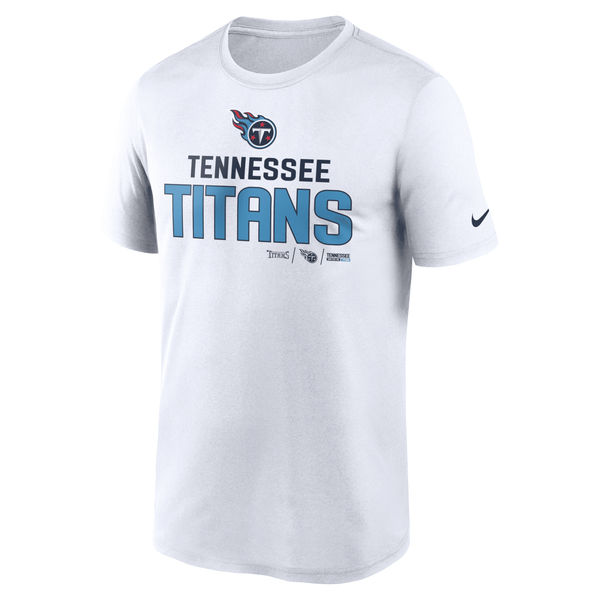 Nike Men's Dri-FIT Community Legend (NFL Tennessee Titans) T-Shirt in White | N92210A8F-0ZM
