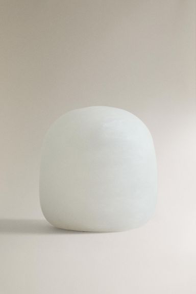SEMI-OVAL ALABASTER TABLE LAMP