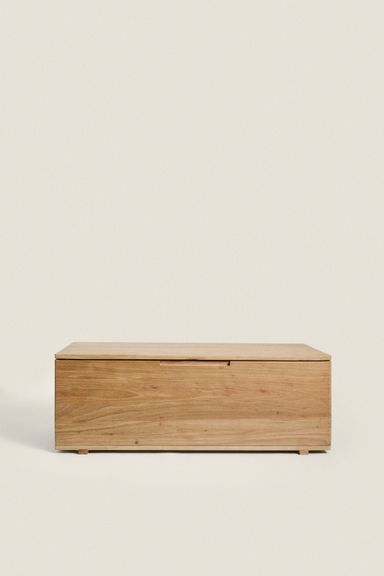ELM WOOD STORAGE BENCH
