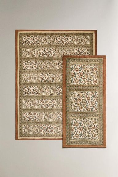 BLOCK PRINT COTTON RUG